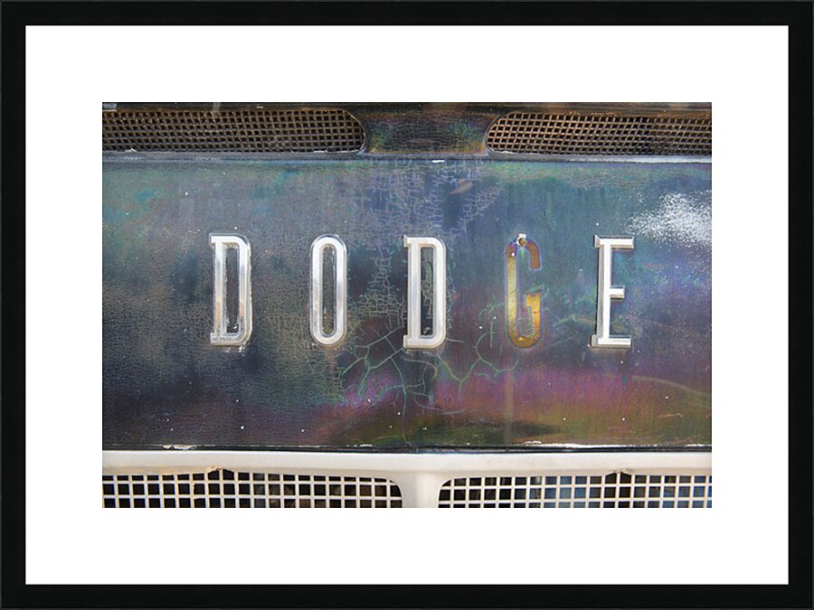 Patina on an old Dodge Picture Frame print