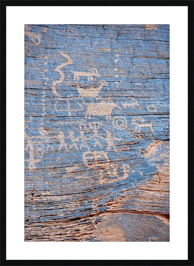 Petroglyphs in Valley of Fire State Park Nevada USA Picture Frame print