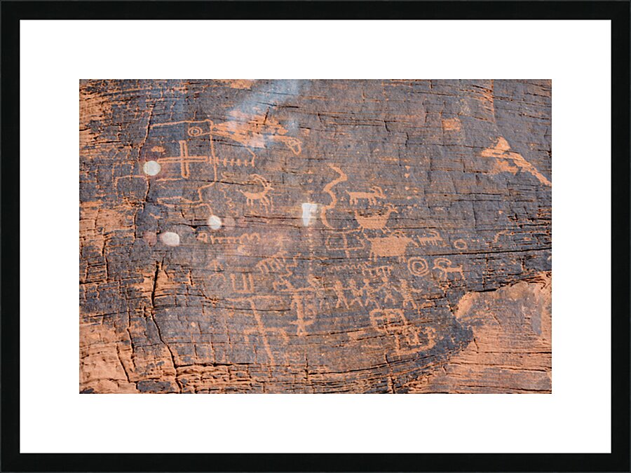Petroglyphs in Valley of Fire State Park Nevada USA Picture Frame print