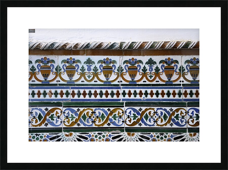 Ceramic tile Casa Don Bosco Ronda Málaga Andalusia Spain Picture Frame print