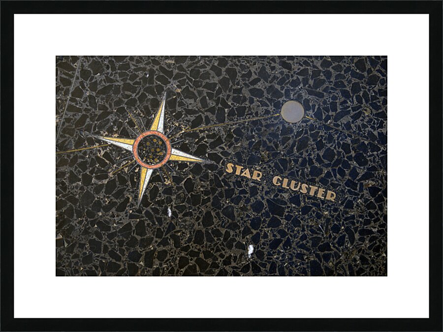 Star chartcelestial map by Oskar J.W. Hansen Hoover Dam Arizona Nevada USA Picture Frame print