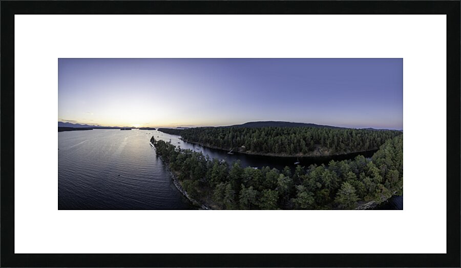 Wallace Island Panorama Picture Frame print