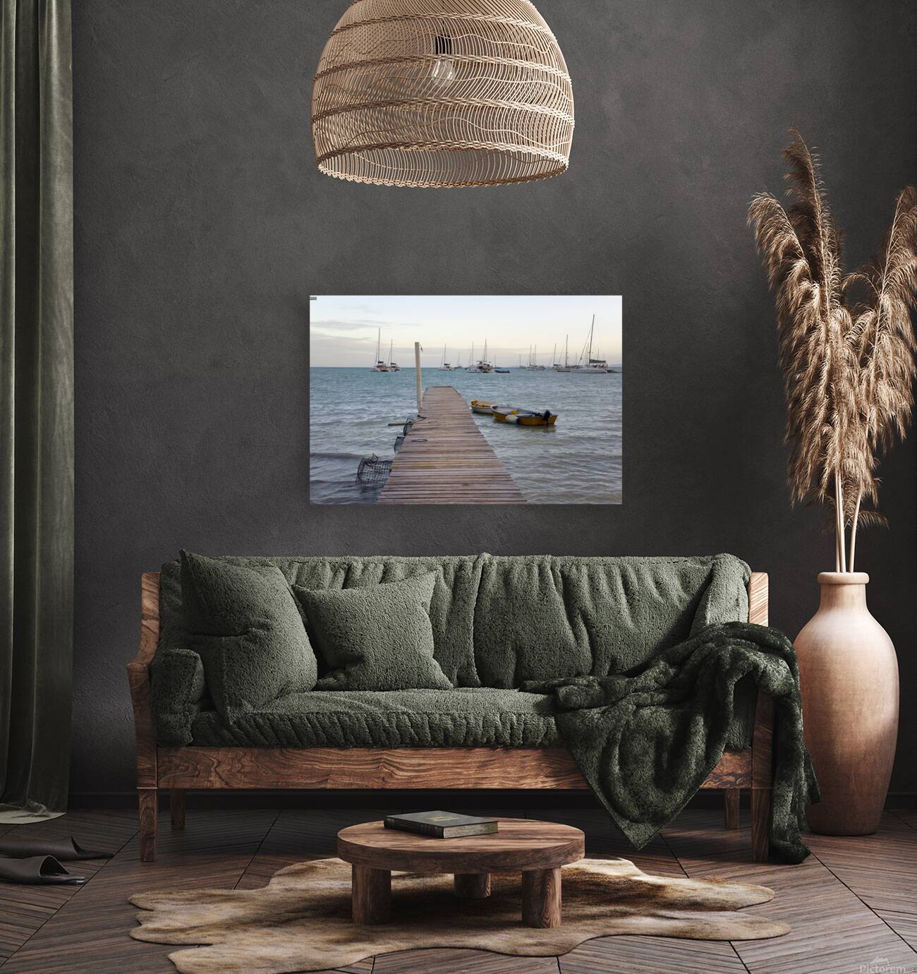 Dock and lobster pots Reproduction