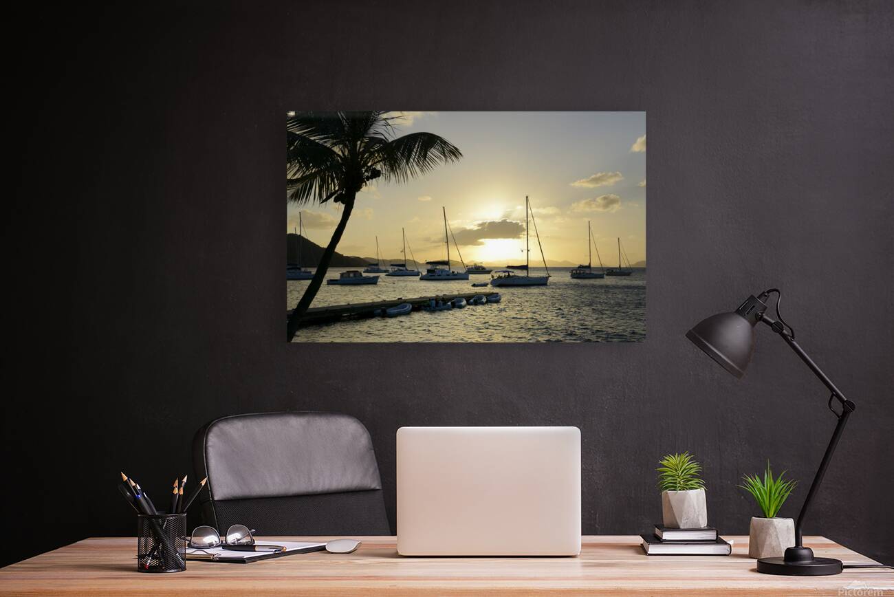 Dramatic sunset at Manchioneel Bay Reproduction