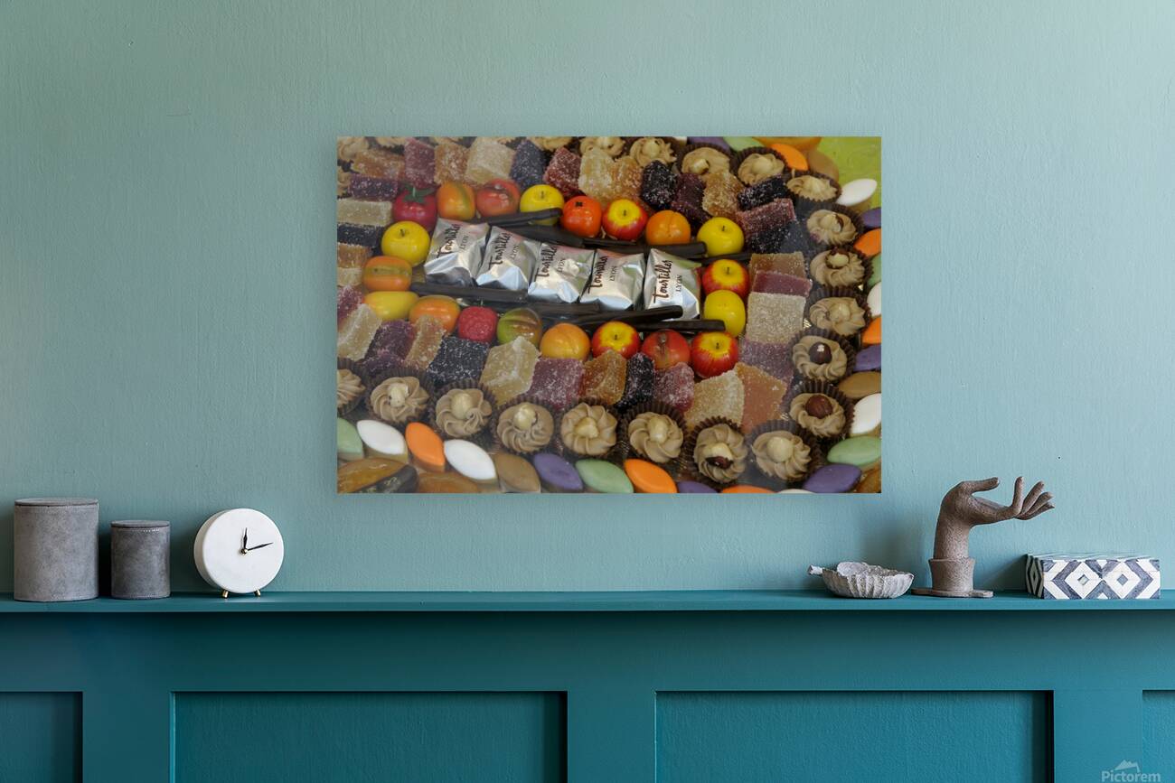 Sweets for sale in a local shop window Reproduction
