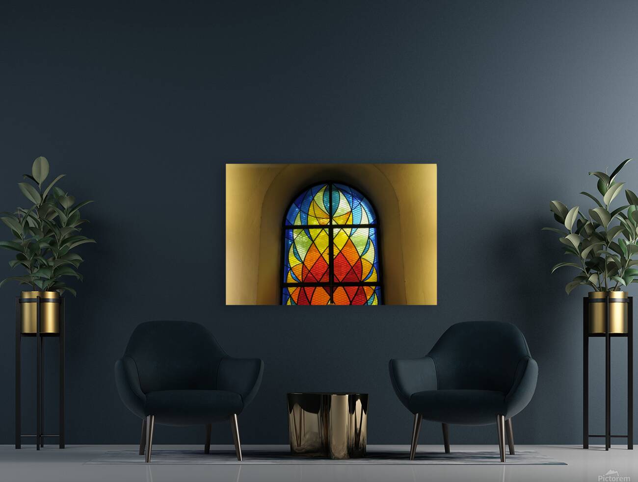 Contemporary stained glass window Eglise Saint Pothin Reproduction