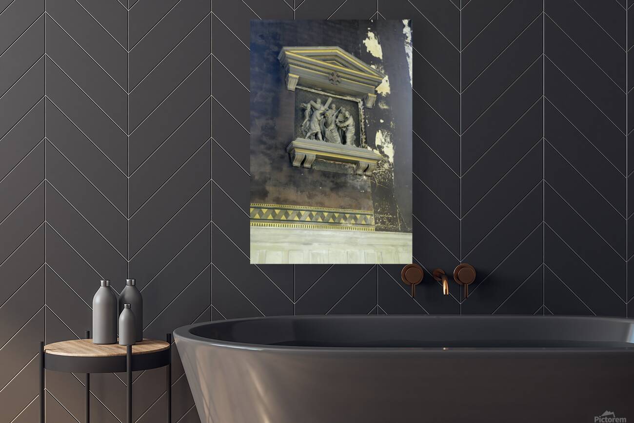 Carved crucifixion scene Eglise Saint Pothin Reproduction