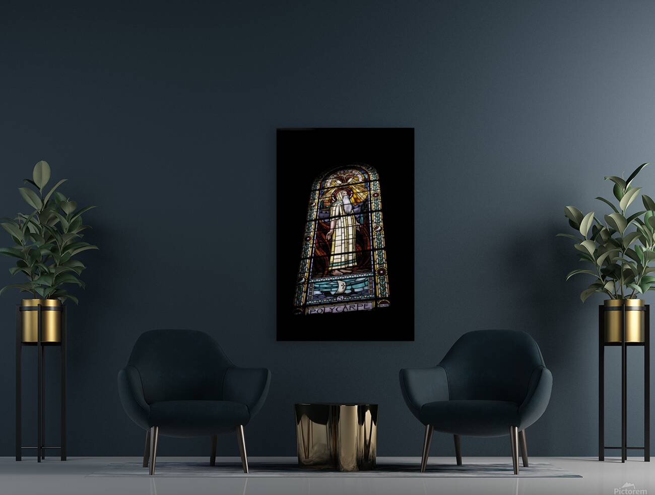 Stained glass window of St. Polycarp Reproduction