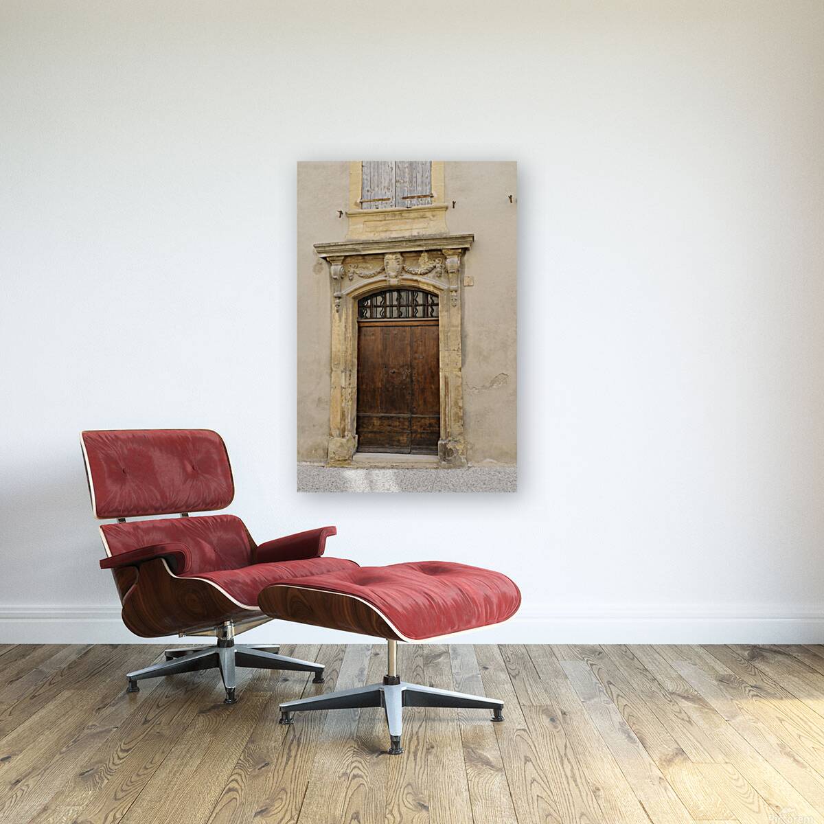 Ornate entry door in Lourmarin Reproduction