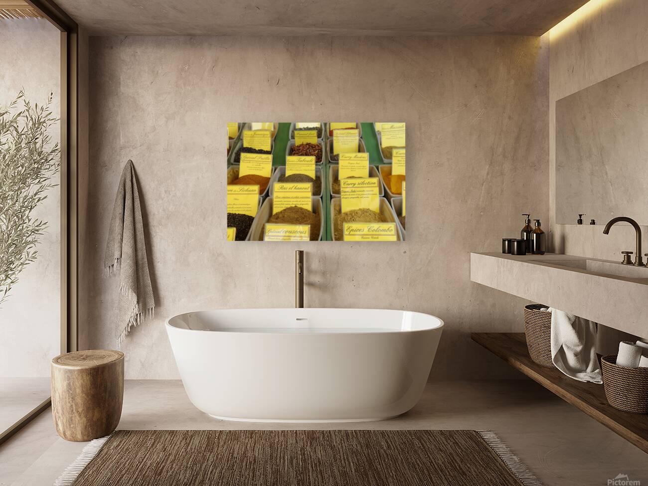 Bulk ingredients at the Lourmarin market Reproduction