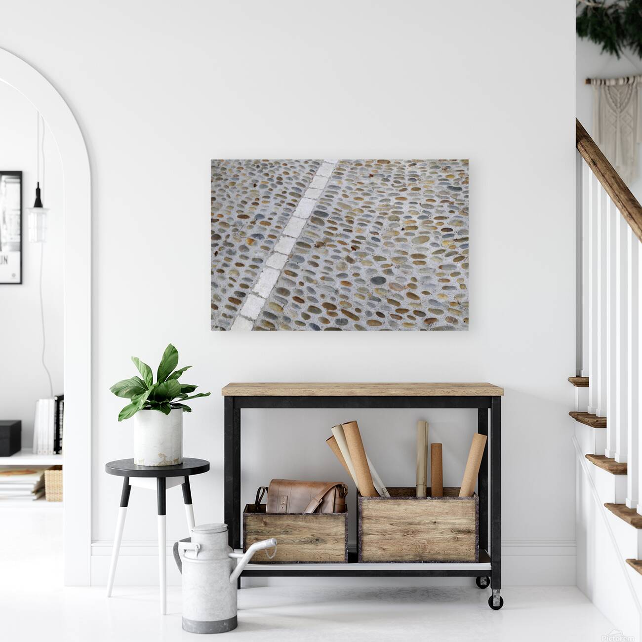 Cobblestone street Lourmarin Reproduction