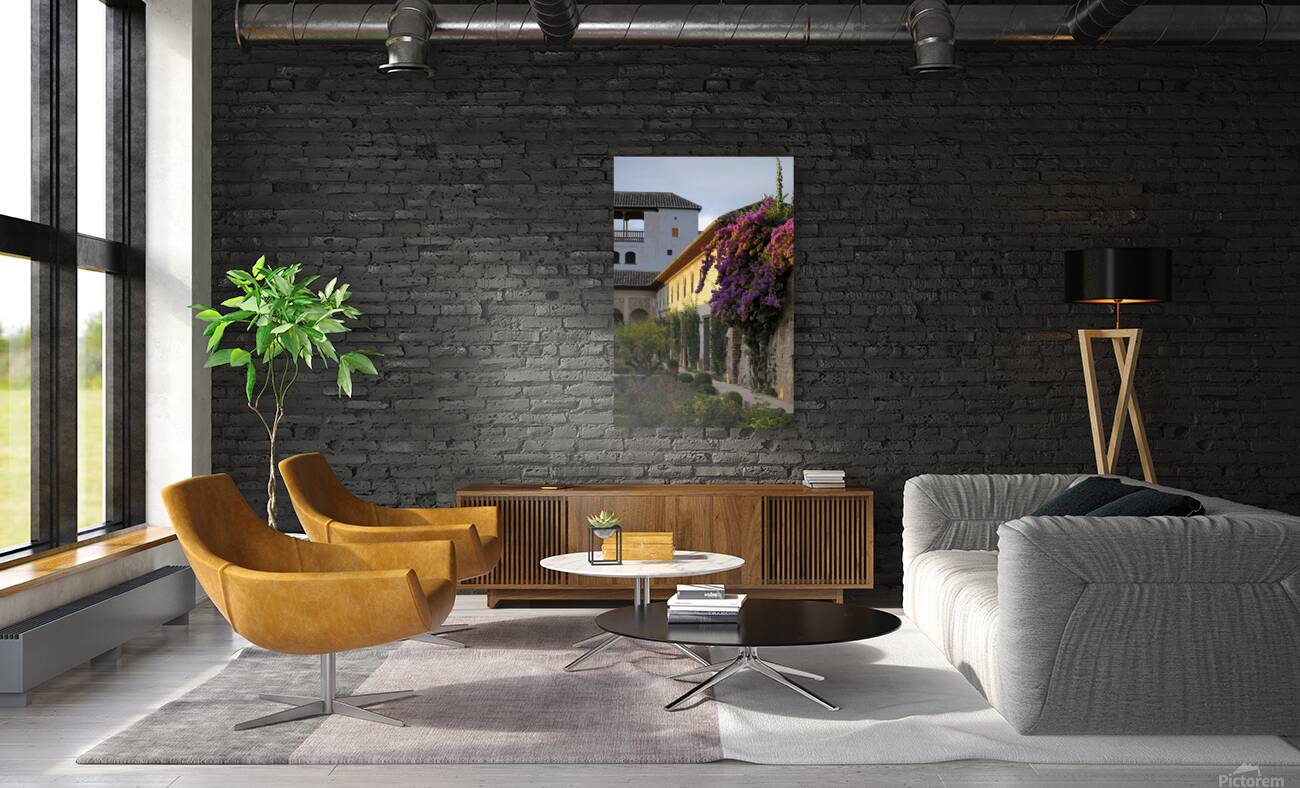 Patio de la Acequia   Generalife The Alhambra Granada Andalusia Spain Reproduction