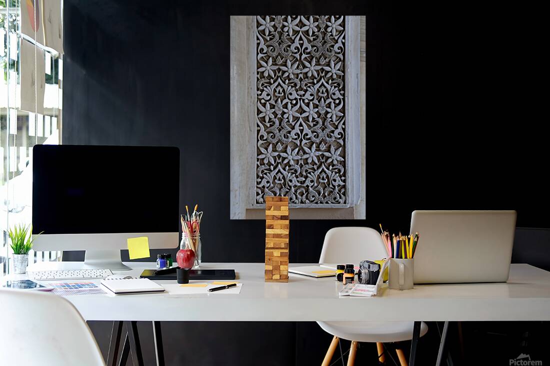 Decoracion del Patio de los Leones. The Alhambra. Granada. Andalusia. Spain Reproduction