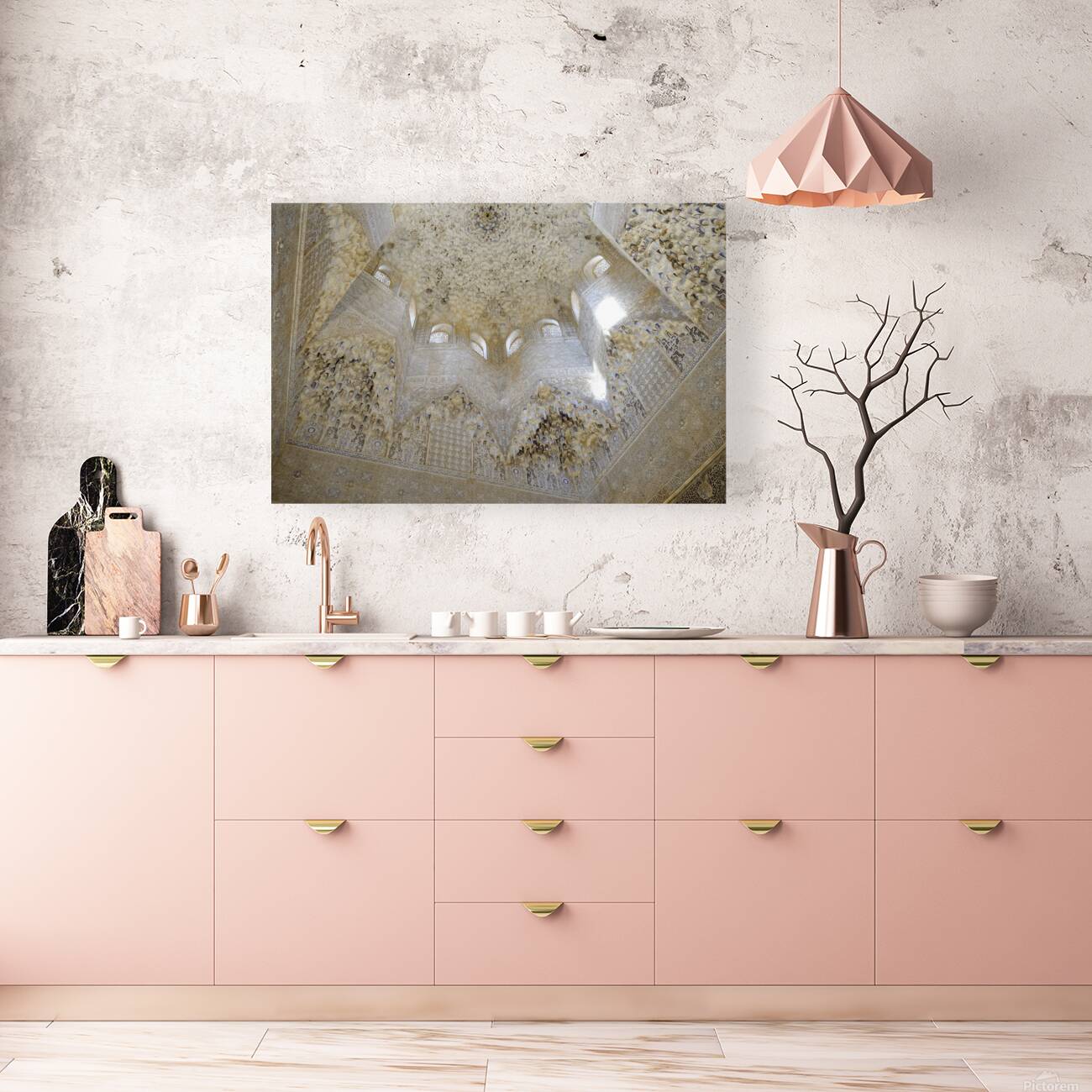 Roof of the Abencerrajes Hall The Alhambra Granada Andalusia Spain Reproduction