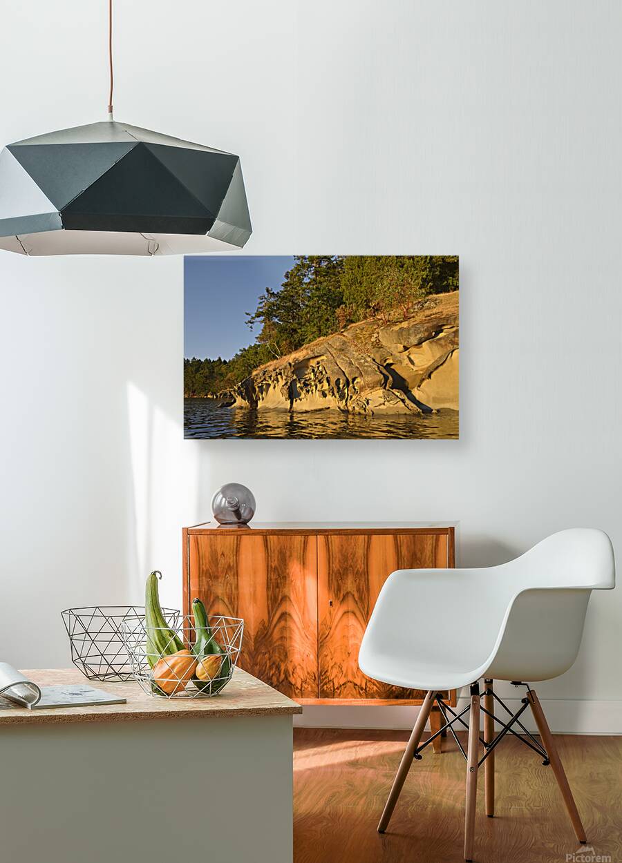 Wave etched sandstone cliff - Tent Island Reproduction