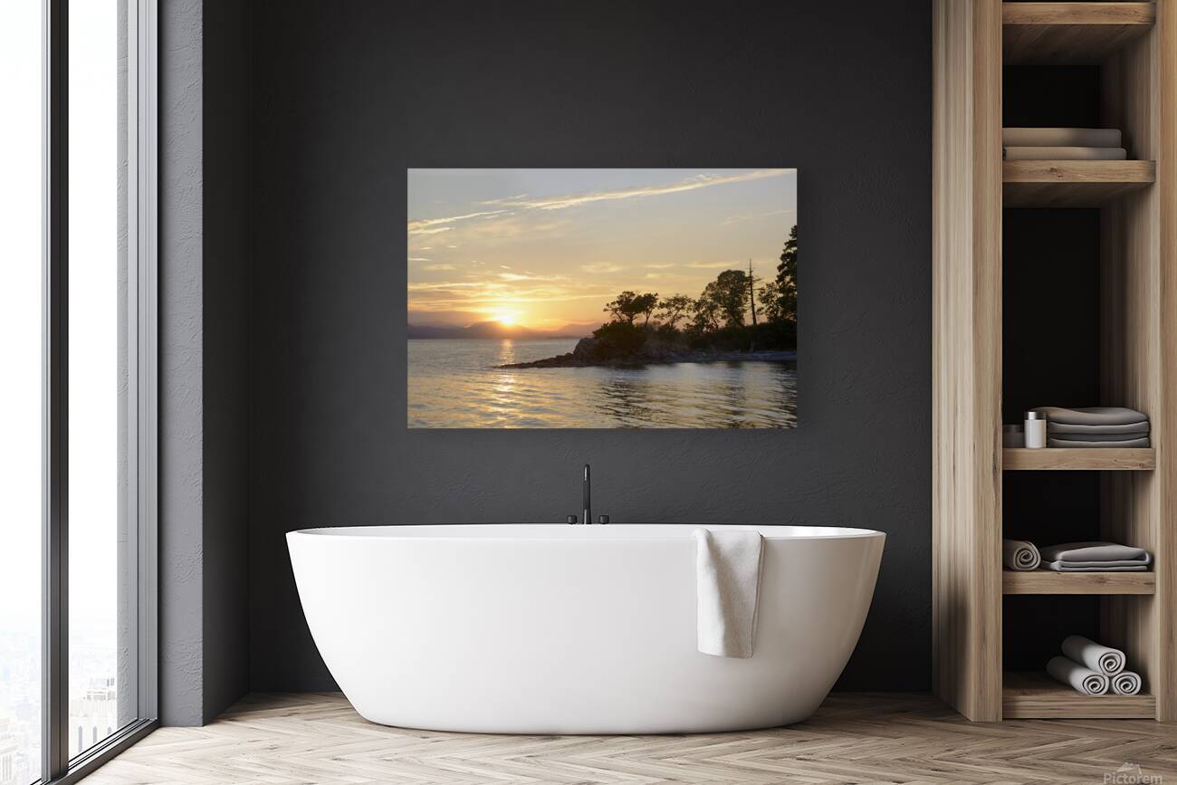 Sunset over Vancouver Island Reproduction