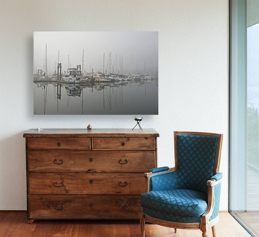 Foggy harbour - San Juan Island Reproduction