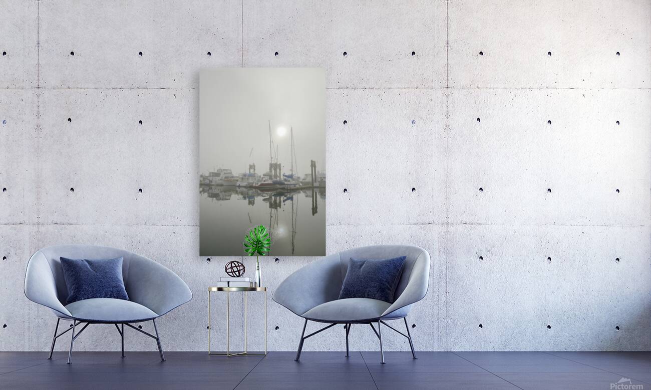 Fog in the harbour - San Juan Island Reproduction