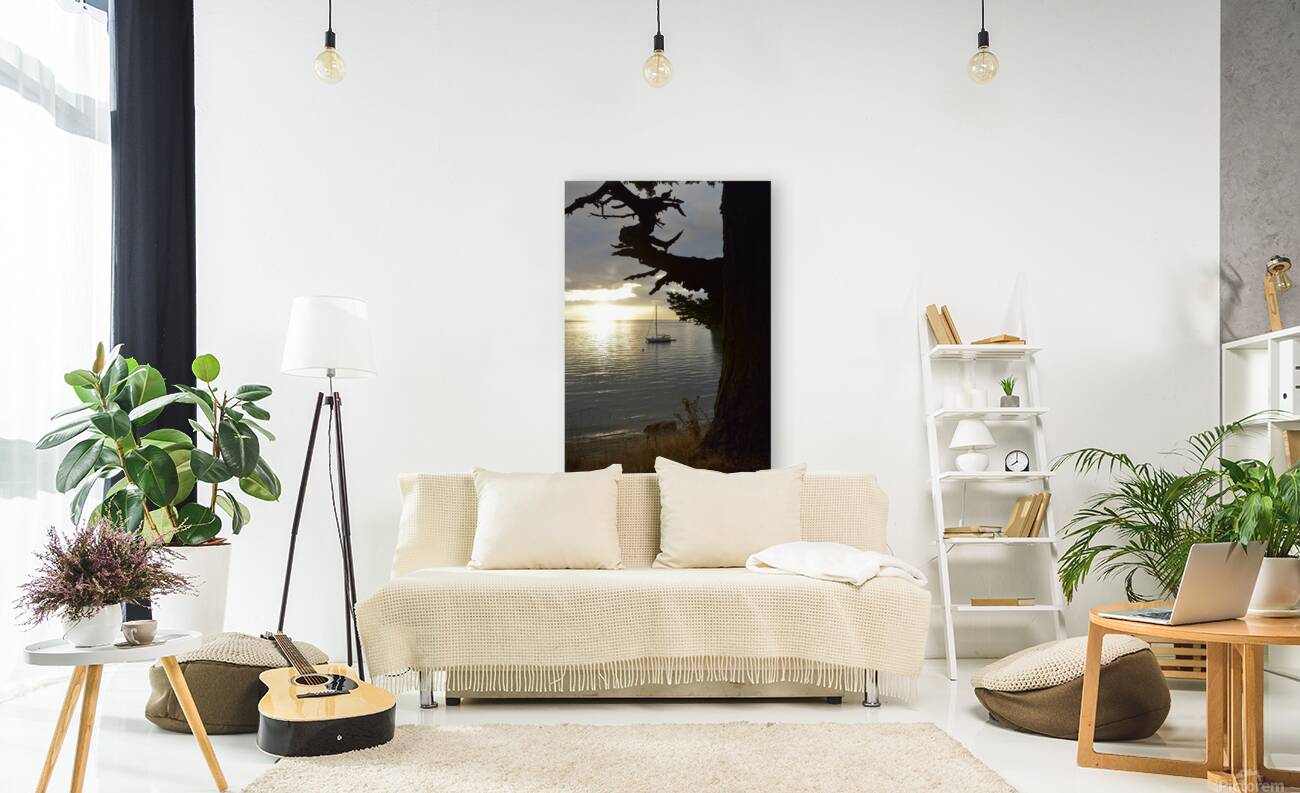 Calm sunset - James Island - San Juan Islands Reproduction