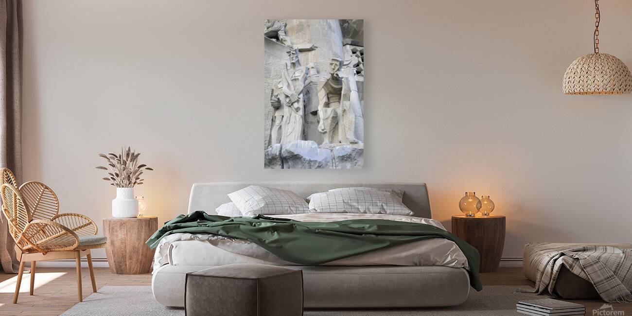 Passion Façade La Sagrada Família Temple Expiatori de la Sagrada Família Barcelona Spain Reproduction