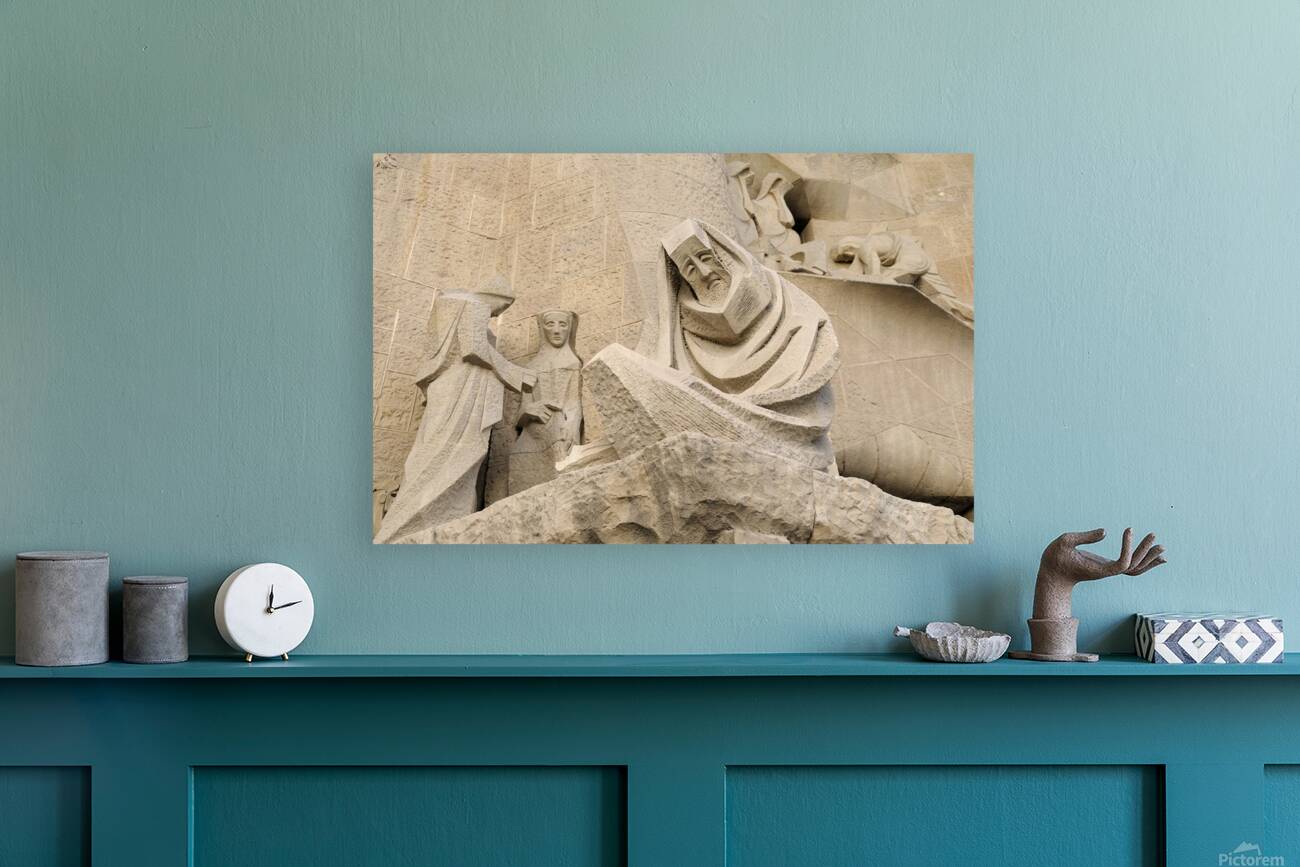 Passion Façade La Sagrada Família Temple Expiatori de la Sagrada Família Barcelona Spain Reproduction