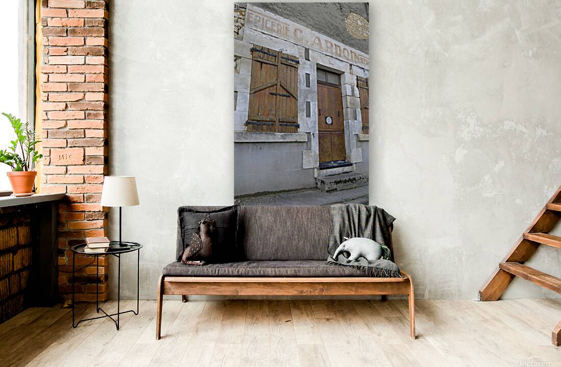 Old door and windows. Herry. France Reproduction