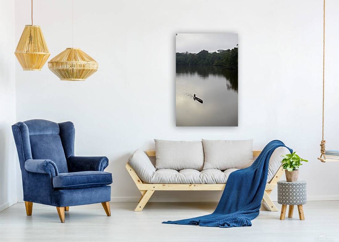 Canoeing on Lake Garzacocha Orellana Ecuador Reproduction