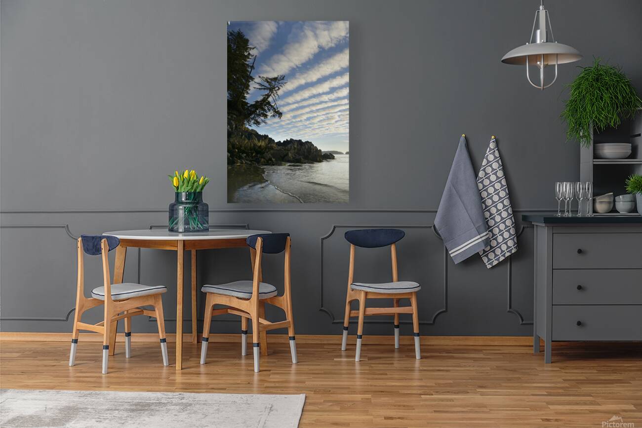 Dramatic clouds above Tonquin Beach Tofino Reproduction