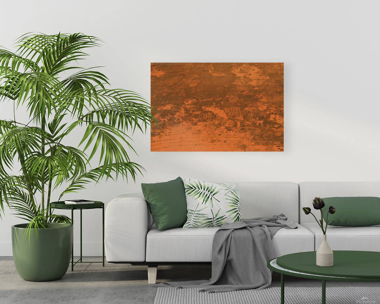 Petroglyphs near Atlatl Rock Valley of Fire State Park Nevada USA Reproduction