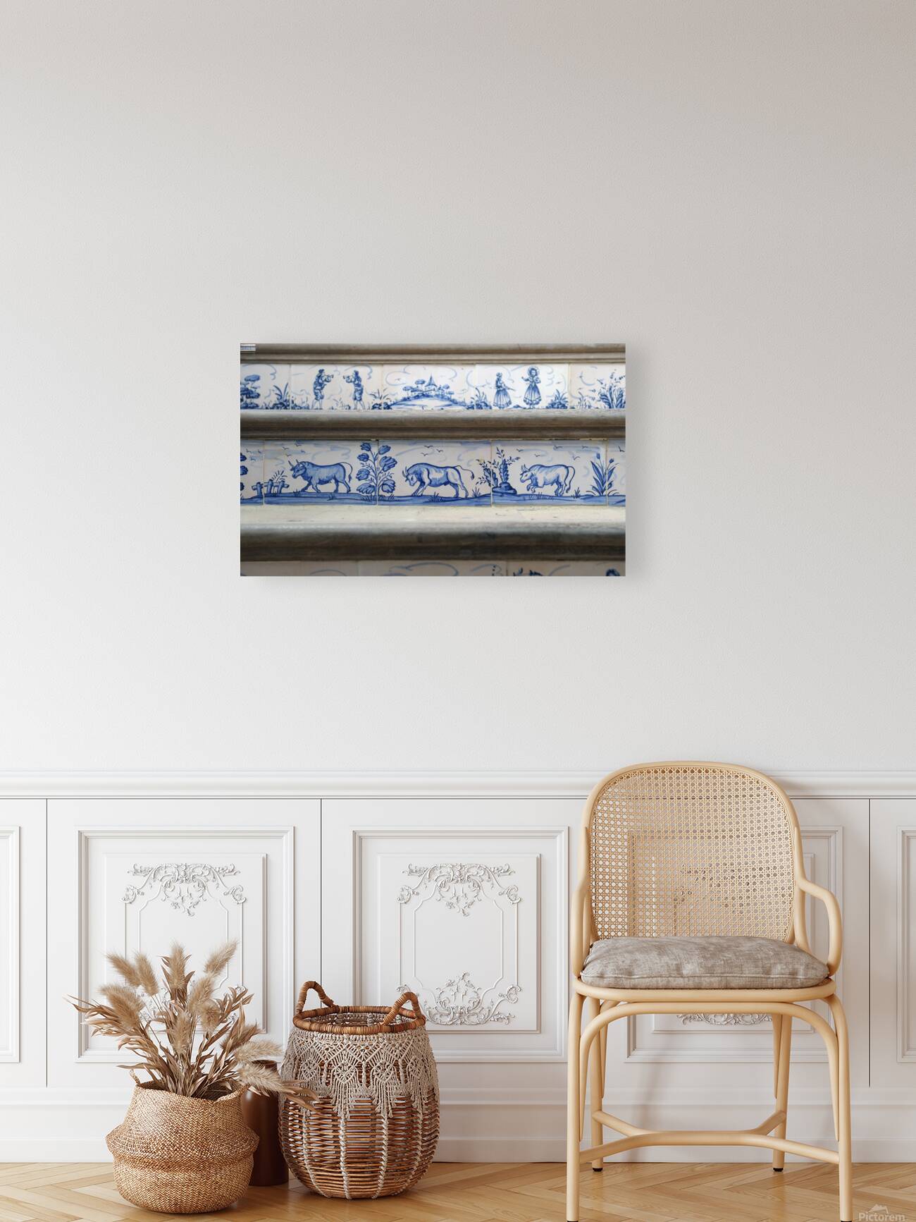 Ceramic tile stairs Plaza de Toros Bullring  Ronda Málaga Andalusia Spain Reproduction