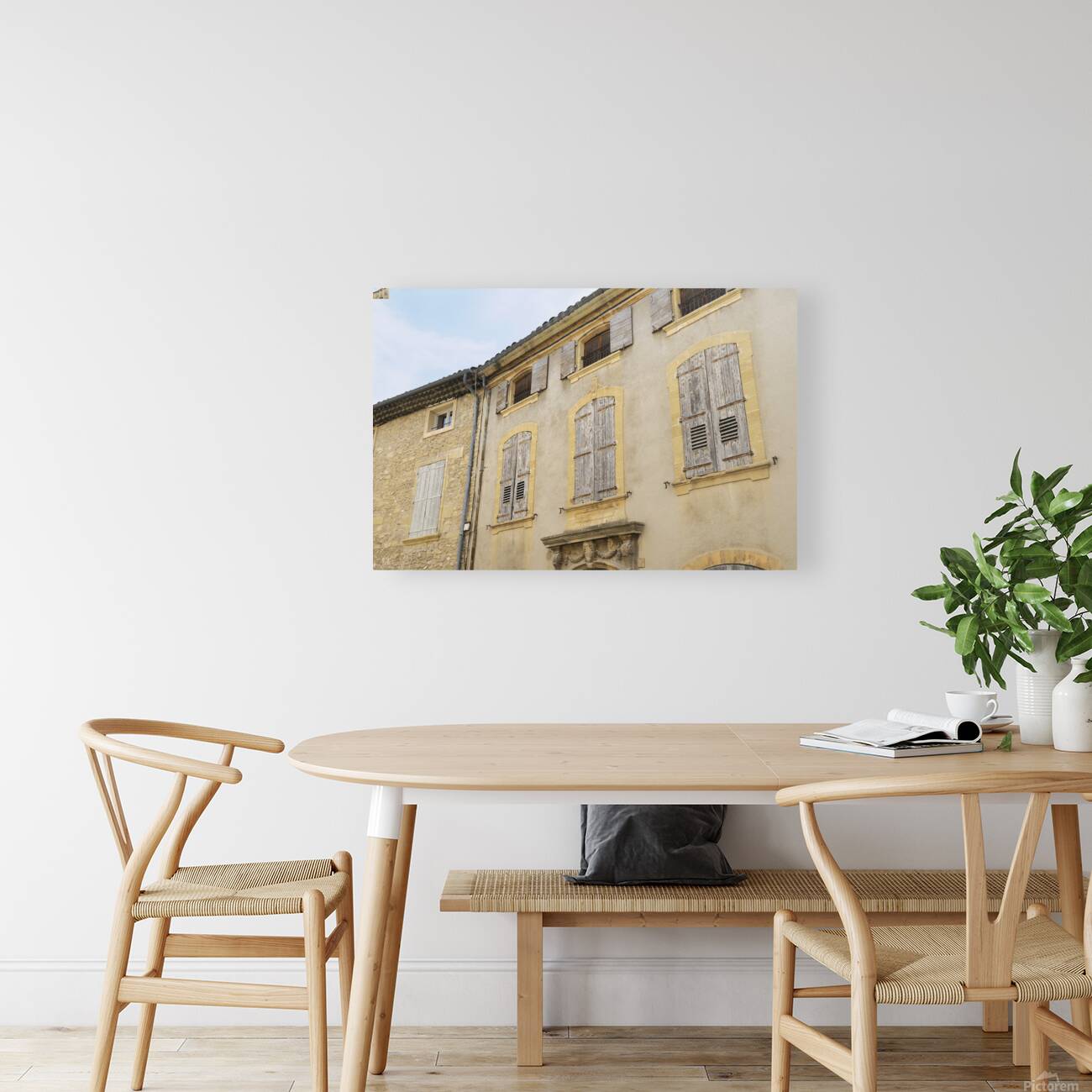 Shuttered windows on an old apartment  building Lourmarin Vaucluse Provence Alpes Côte dAzur France Reproduction