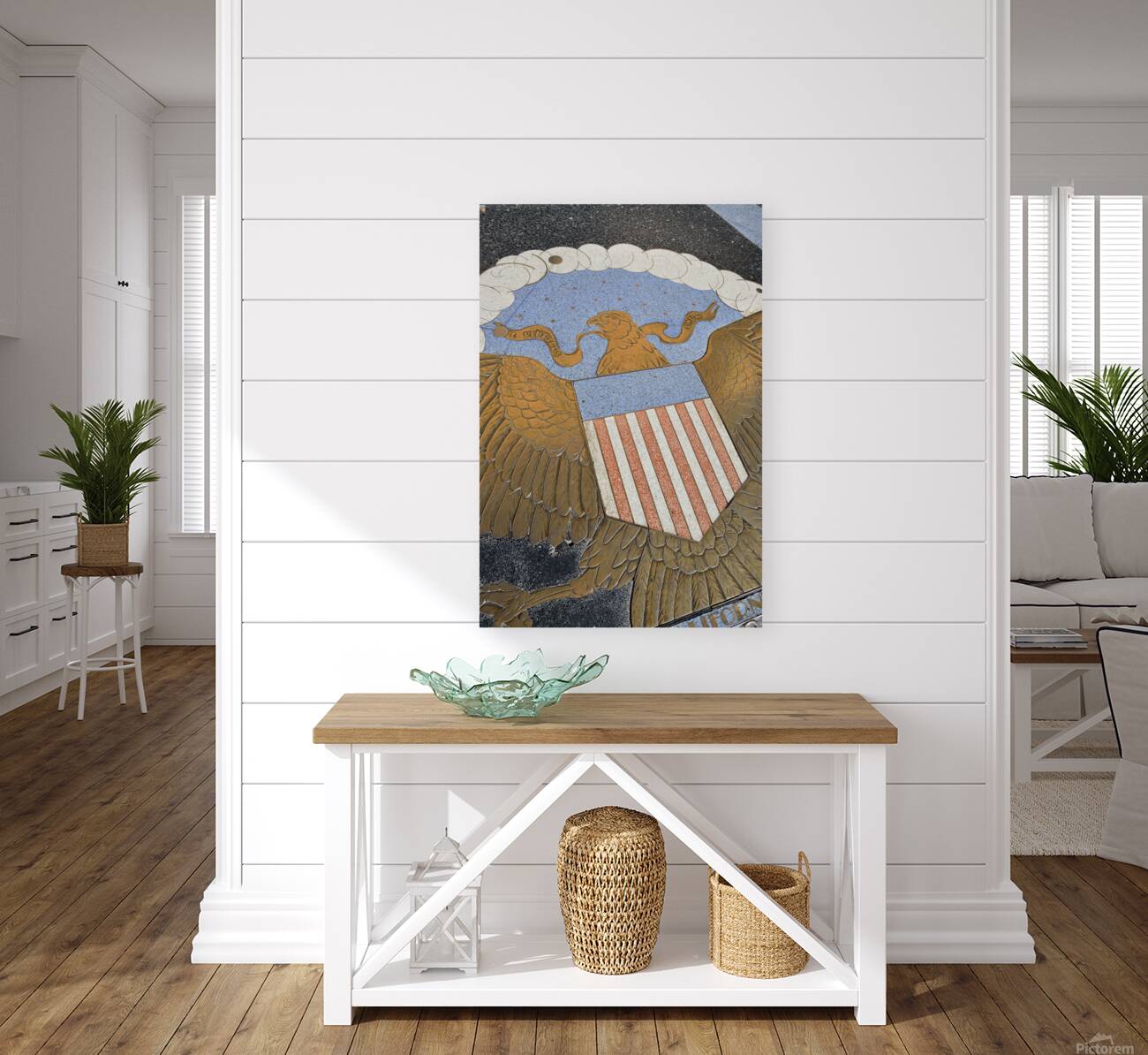 Bas relief plaque of the American Eagle. Hoover Dam Arizona Nevada USA Reproduction