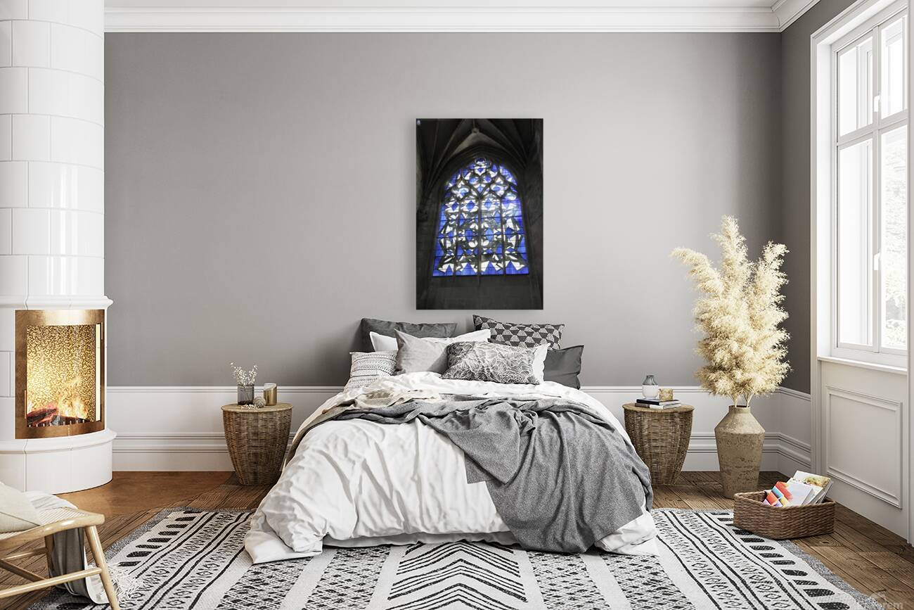Modern stained glass window Nevers Cathedral Cathédrale Saint Cyr et Sainte Julitte de Nevers Nevers Nièvre Burgundy France Reproduction