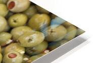 Green olives with pimentos been sold in bulk Lourmarin HD Metal print