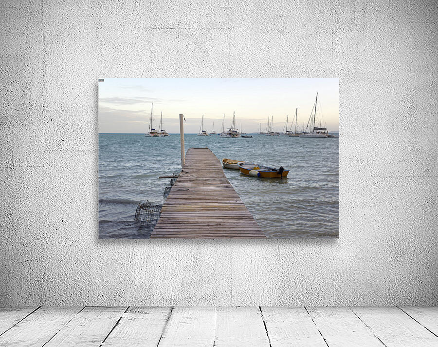 Dock and lobster pots Wall Preview