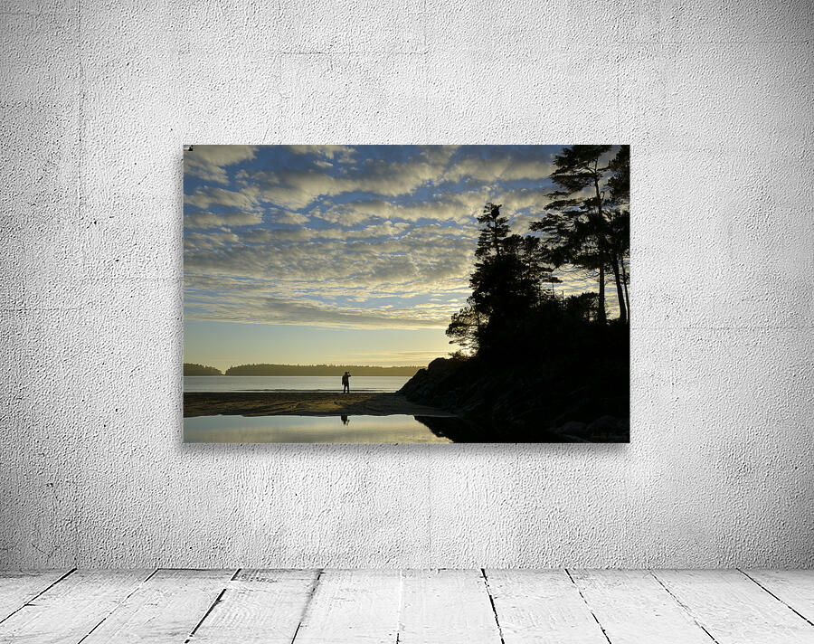 Photographing the sunset on Tonquin Beach Wall Preview