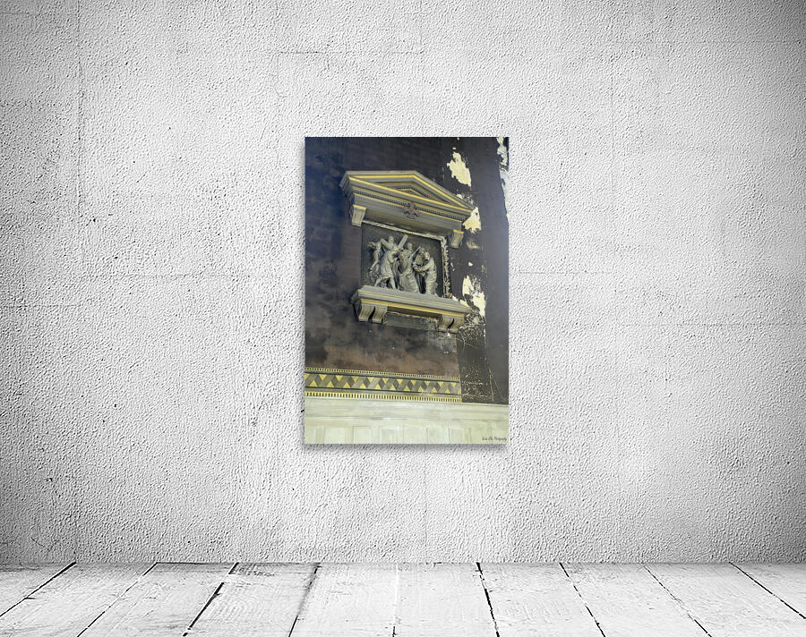 Carved crucifixion scene Eglise Saint Pothin Wall Preview