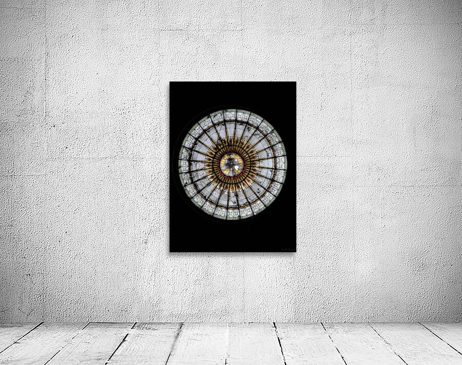 Round geometric stained glass window Eglise Saint Pothin Wall Preview