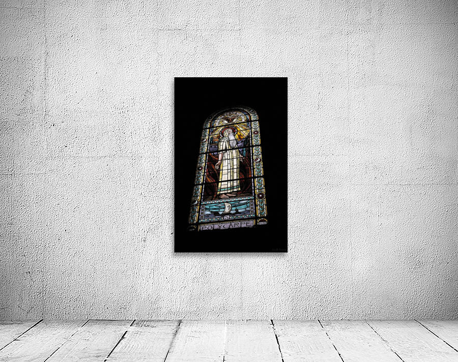 Stained glass window of St. Polycarp Wall Preview