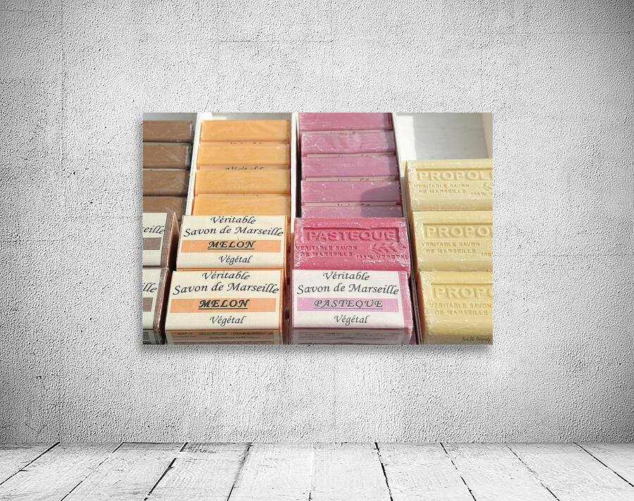 Melon and watermelon soap bars at the Lourmarin market Wall Preview