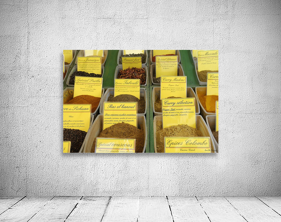 Bulk ingredients at the Lourmarin market Wall Preview