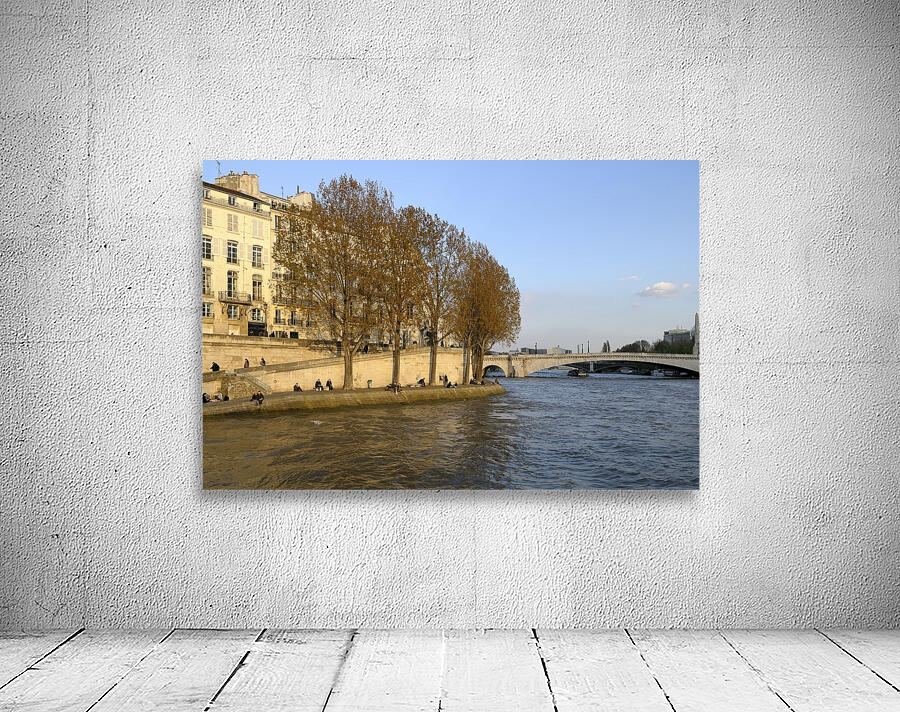 Seine River bank at sunset Paris Wall Preview
