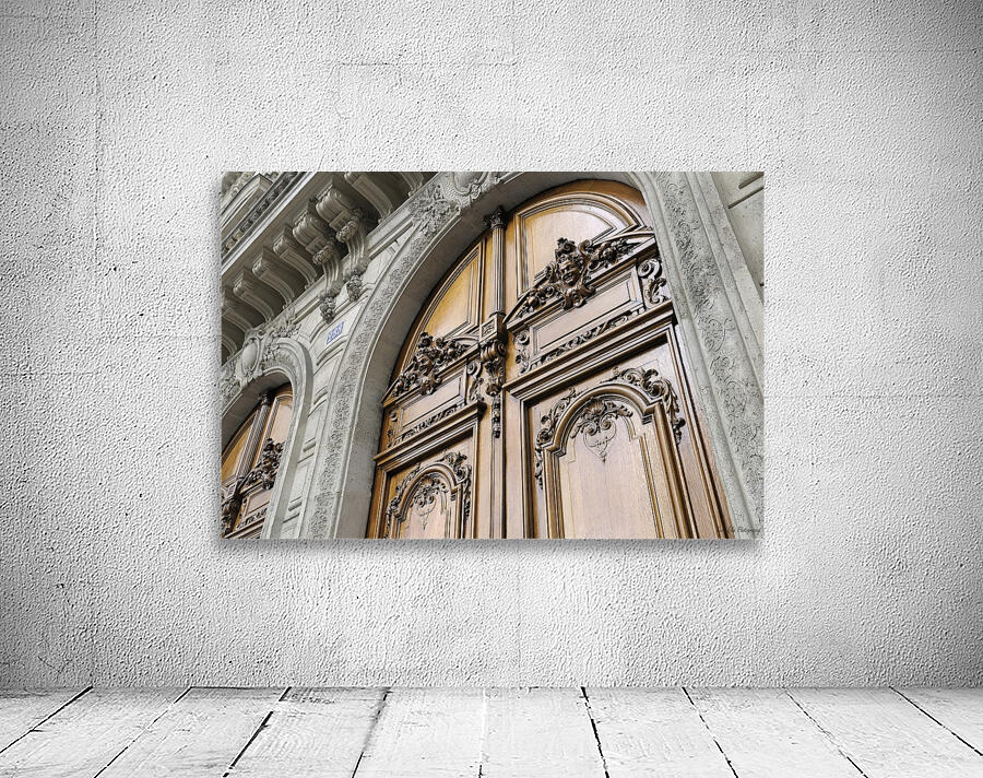 Ornate wooden door - Paris Wall Preview