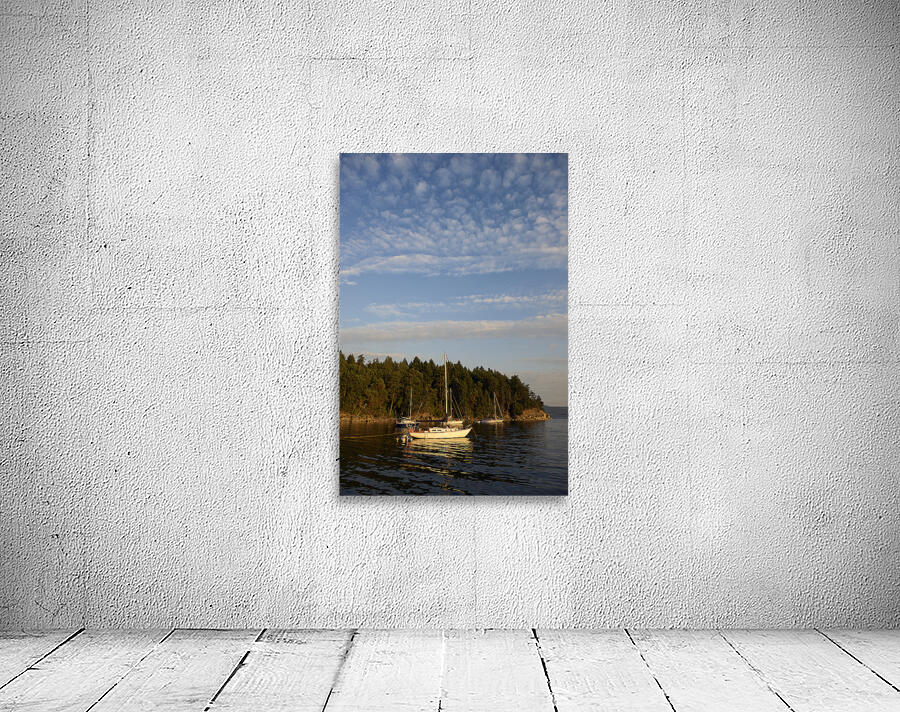 Sailboats at anchor on the west side of Tent Island Wall Preview