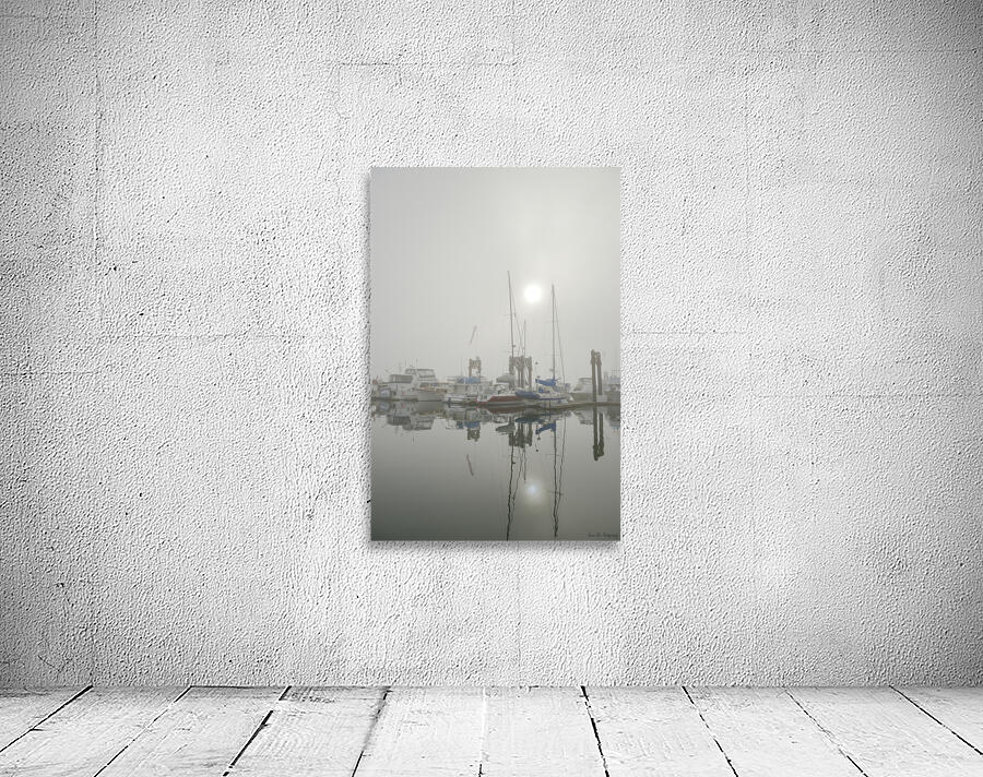 Fog in the harbour - San Juan Island Wall Preview