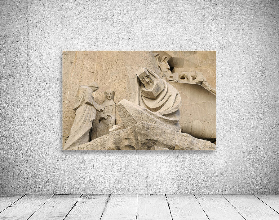 Passion Façade La Sagrada Família Temple Expiatori de la Sagrada Família Barcelona Spain Wall Preview