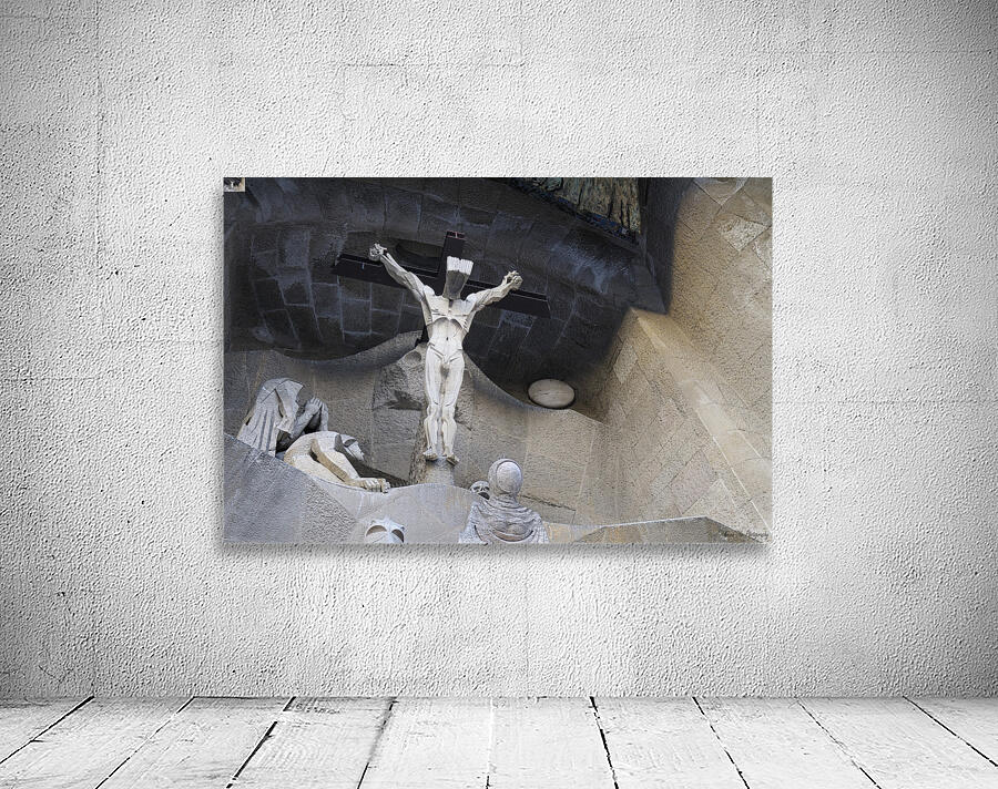 Passion Façade La Sagrada Família Temple Expiatori de la Sagrada Família Barcelona Spain Wall Preview