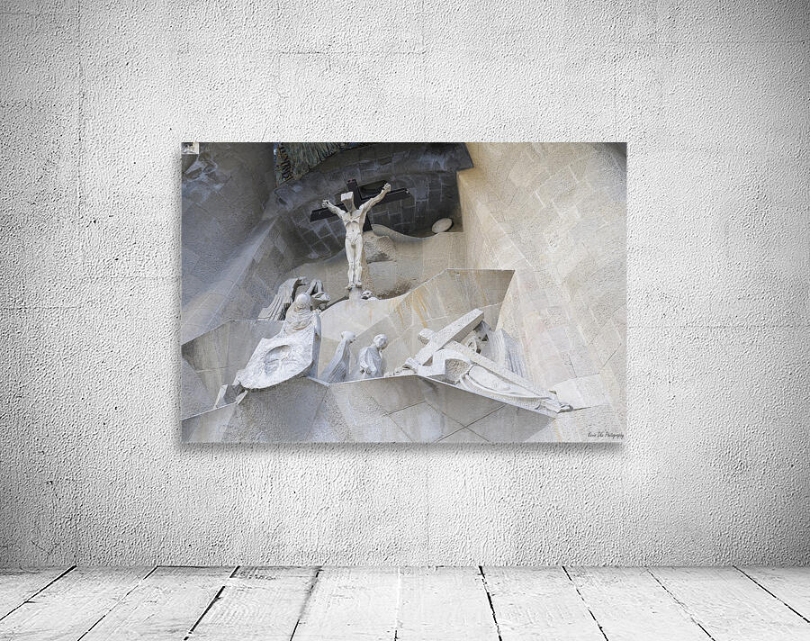 Passion Façade La Sagrada Família Temple Expiatori de la Sagrada Família Barcelona Spain Wall Preview