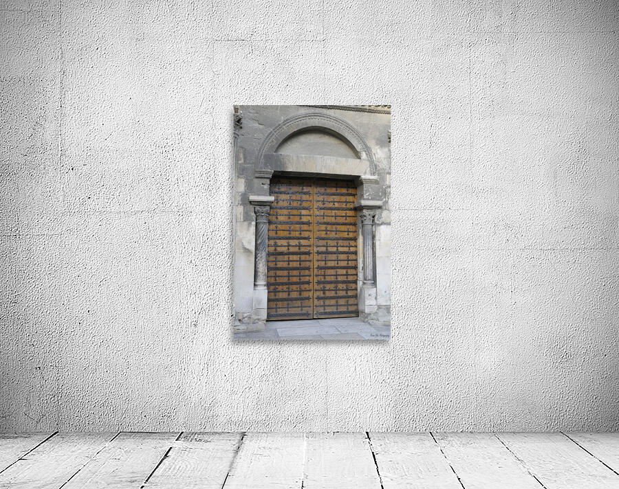 Wooden door. Cathedrale Saint-Sauveur. Aix-en-Provence. France Wall Preview