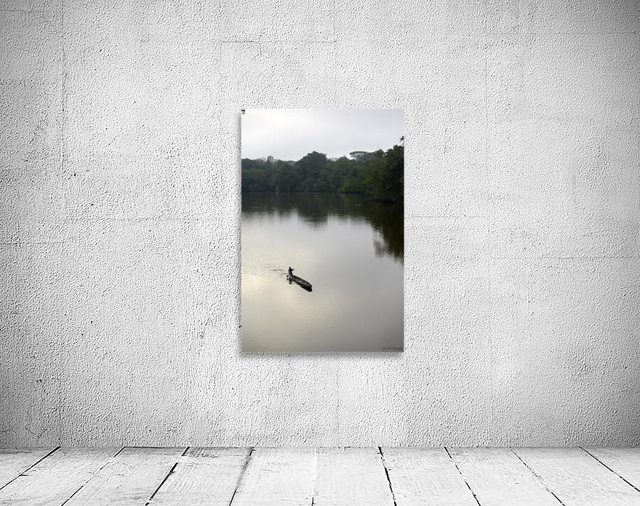 Canoeing on Lake Garzacocha Orellana Ecuador Wall Preview